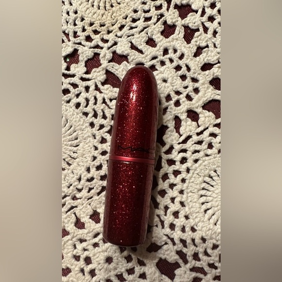 Mac Cosmetics Viva Glam 25th Anniversary Matte Lipstick Glitter Red Tube - Picture 5 of 5